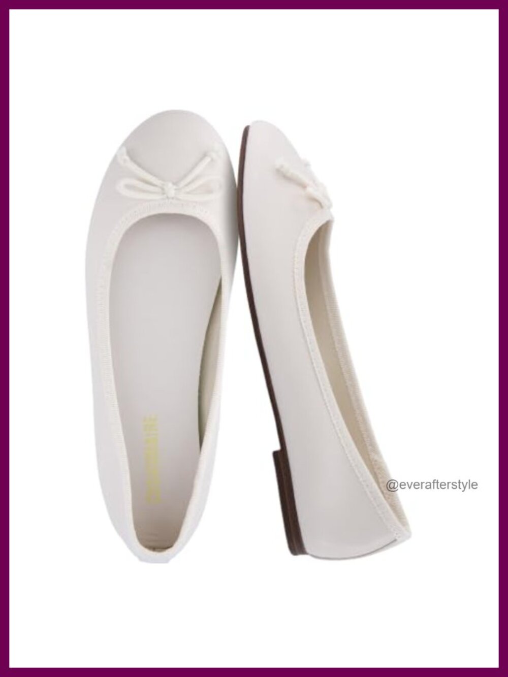 Mary Jane Ballet Flats Round Toe Faux Leather Slip On Women's Comfort Work Shoes